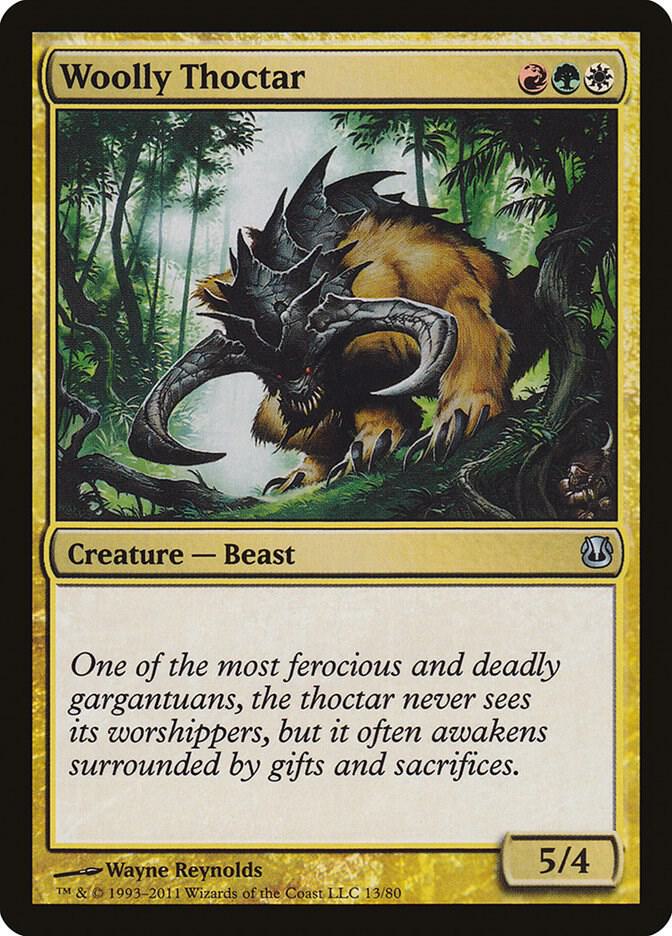 Woolly Thoctar 13 card from Duel Decks: Ajani vs. Nicol Bolas