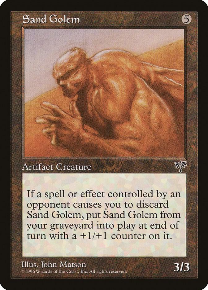 Sand Golem card from Mirage