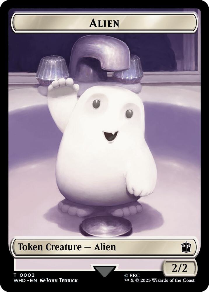 Alien // Clue Double-Sided Token 2 // 23 card from Universes Beyond: Doctor Who