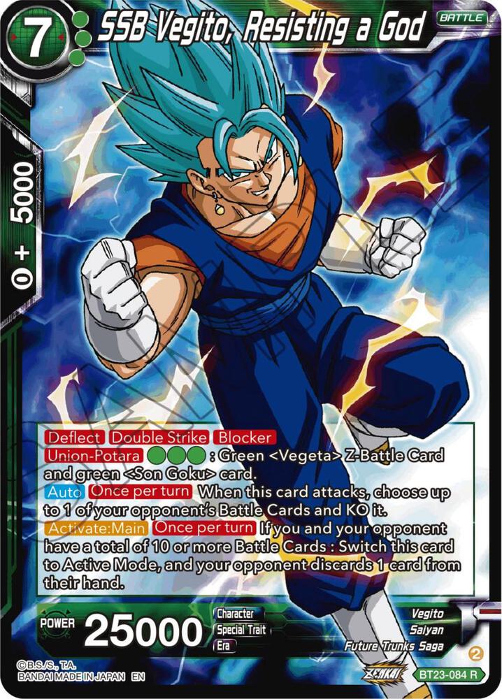 SSB Vegito, Resisting a God BT23-084 card from Perfect Combination