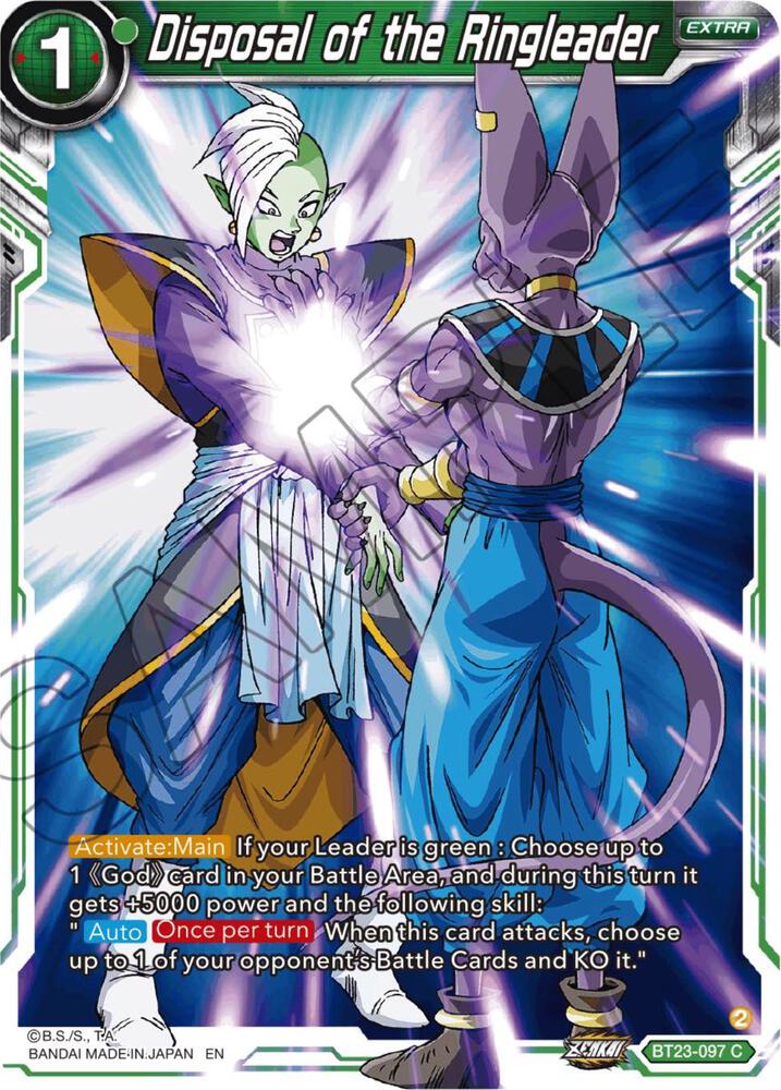 Disposal of the Ringleader BT23-097 card from Perfect Combination