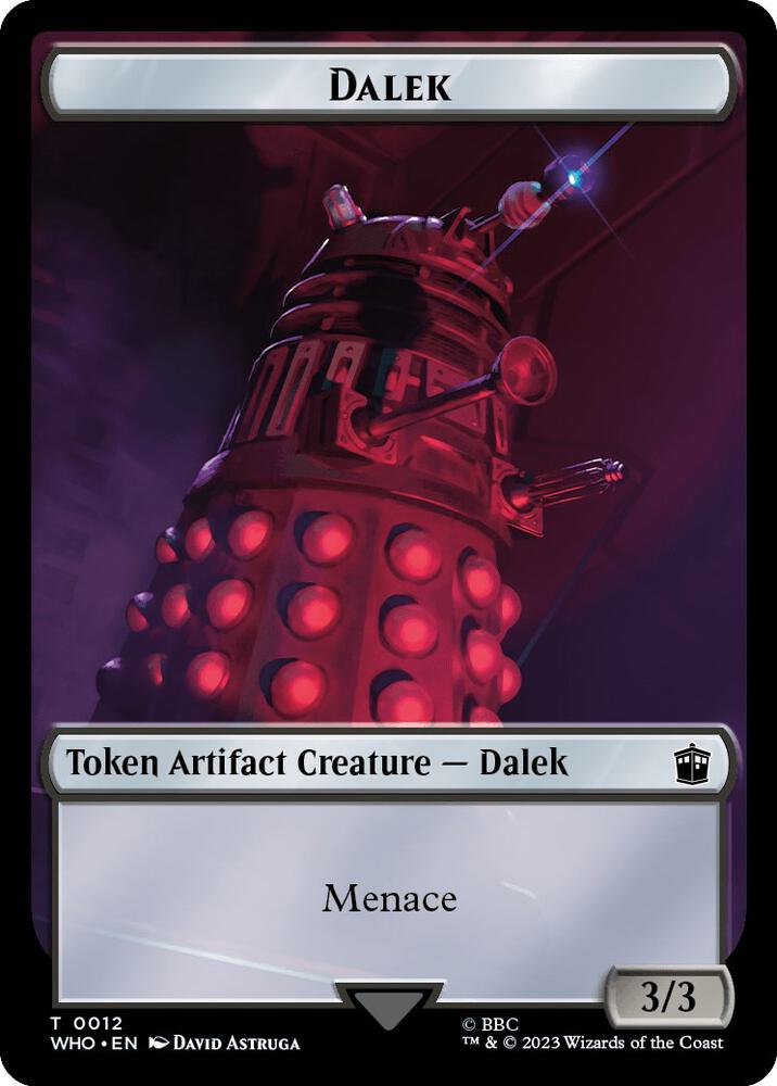 Dalek // Beast Double-Sided Token 12 // 17 card from Universes Beyond: Doctor Who