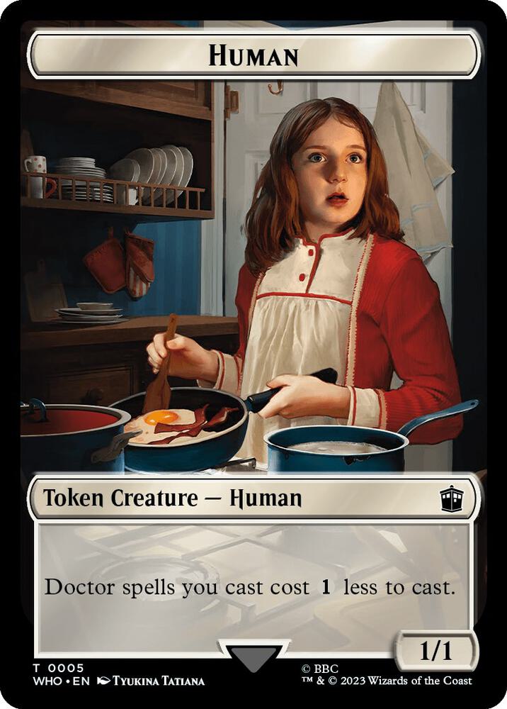 Human (0005) // Food Double-Sided Token 5 // 26 card from Universes Beyond: Doctor Who