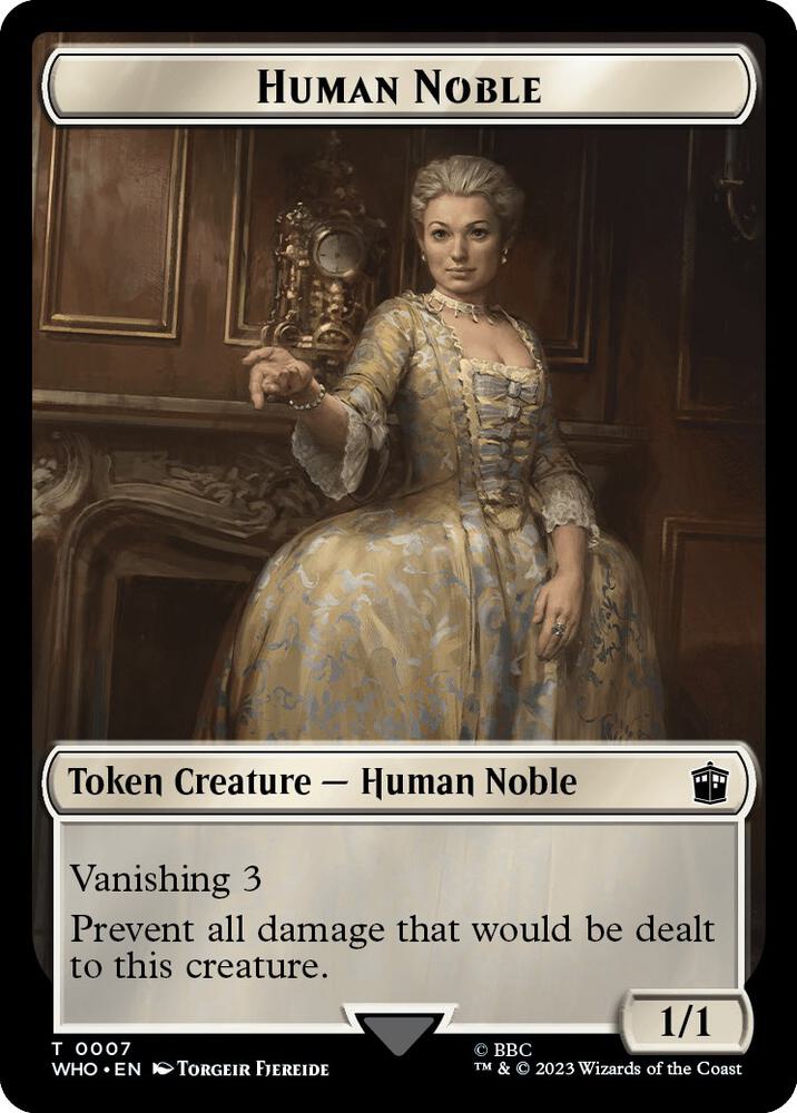 Human Noble // Alien Salamander Double-Sided Token 7 // 16 card from Universes Beyond: Doctor Who