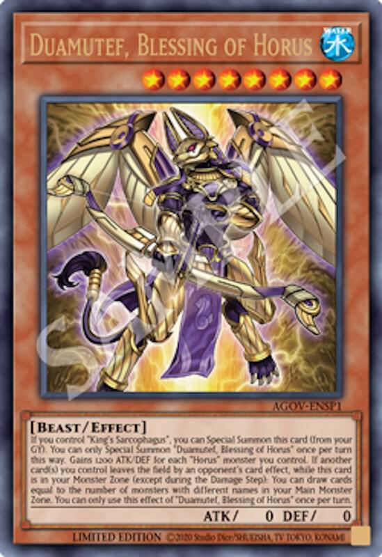 Duamutef, Blessing of Horus AGOV-ENSP1 card from Age of Overlord