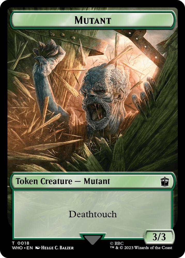 Mutant // Alien Insect Double-Sided Token 18 // 19 card from Universes Beyond: Doctor Who