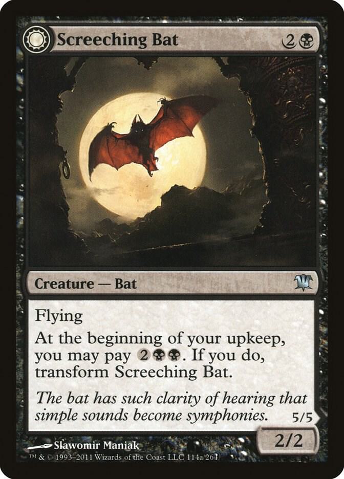 Screeching Bat 114 card from Innistrad