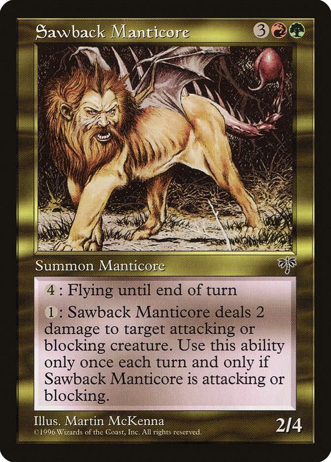 Sawback Manticore card from Mirage