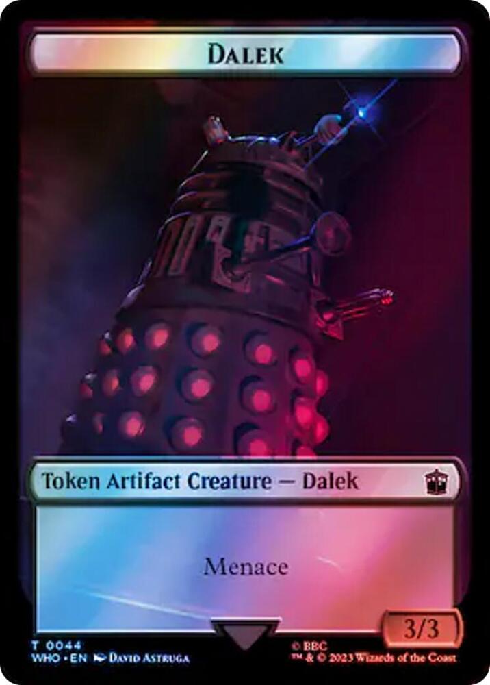 Dalek // Alien Insect Double-Sided Token (Surge Foil) 44 // 51 card from Universes Beyond: Doctor Who