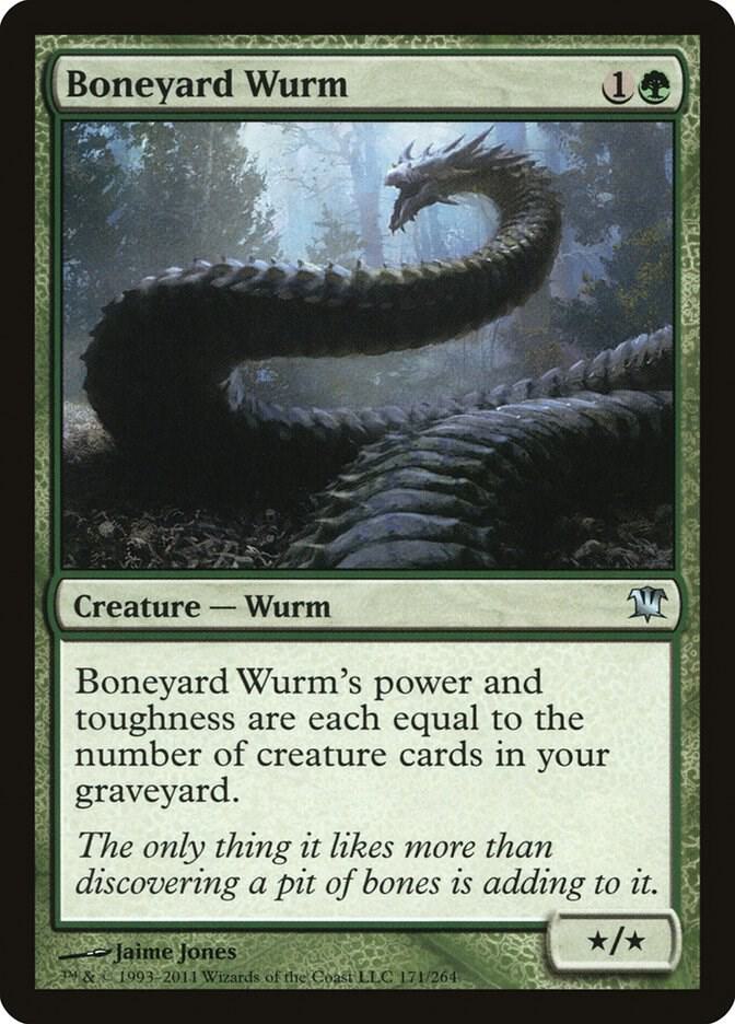 Boneyard Wurm 171 card from Innistrad