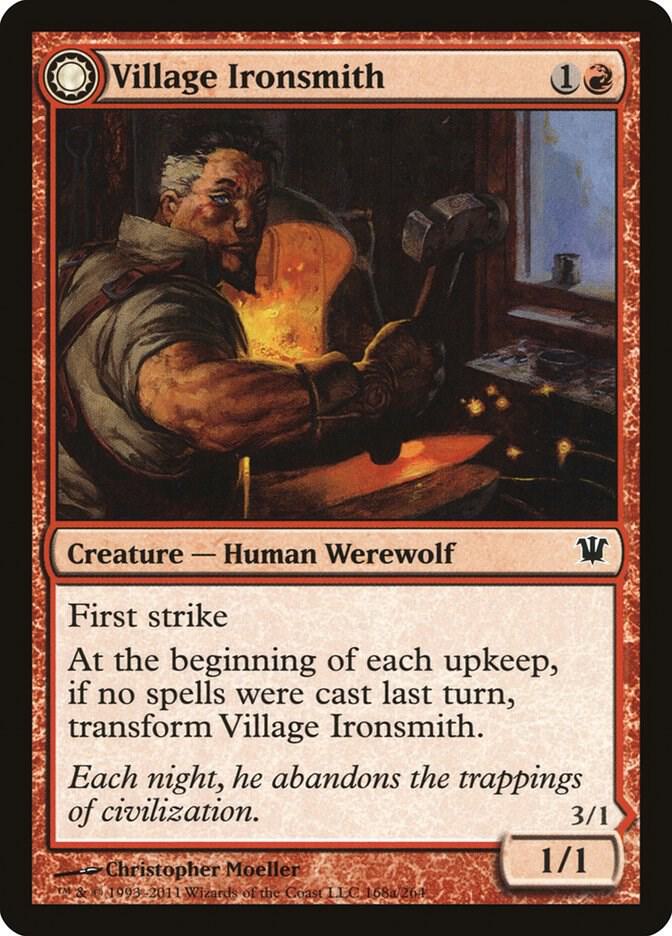 Village Ironsmith 168 card from Innistrad