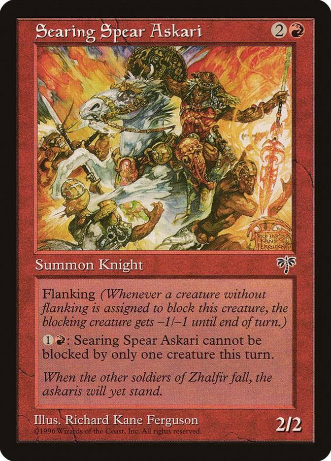 Searing Spear Askari card from Mirage