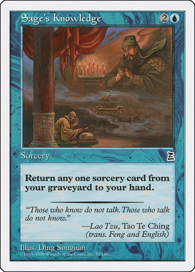 Sage's Knowledge 52 card from Portal Three Kingdoms