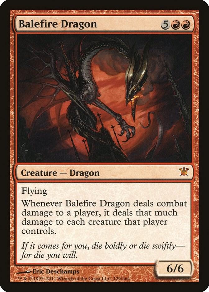 Balefire Dragon 129 card from Innistrad