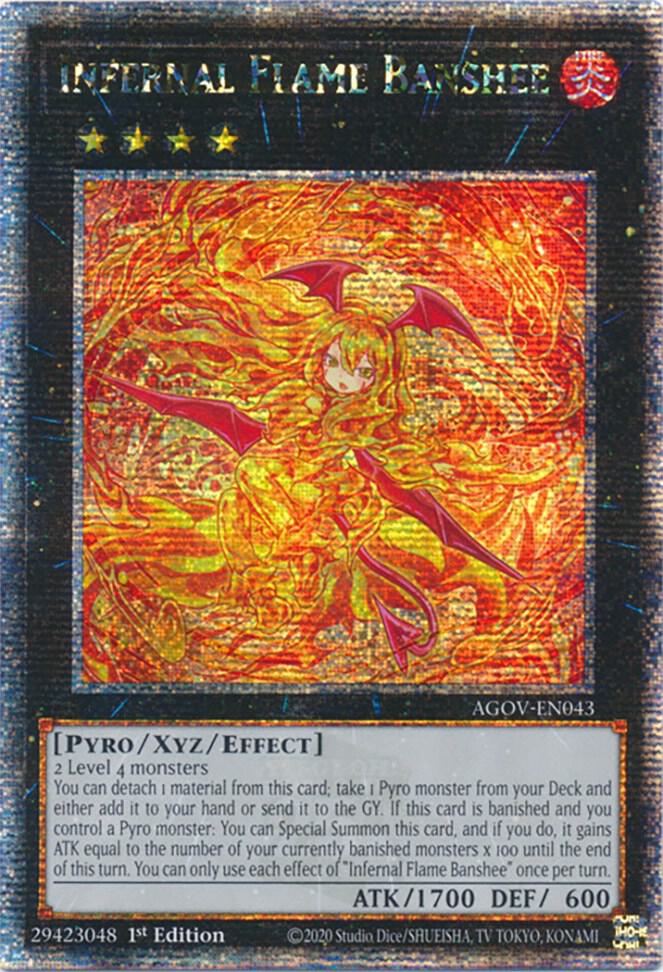 Infernal Flame Banshee (Quarter Century Secret Rare) AGOV-EN043 card from Age of Overlord