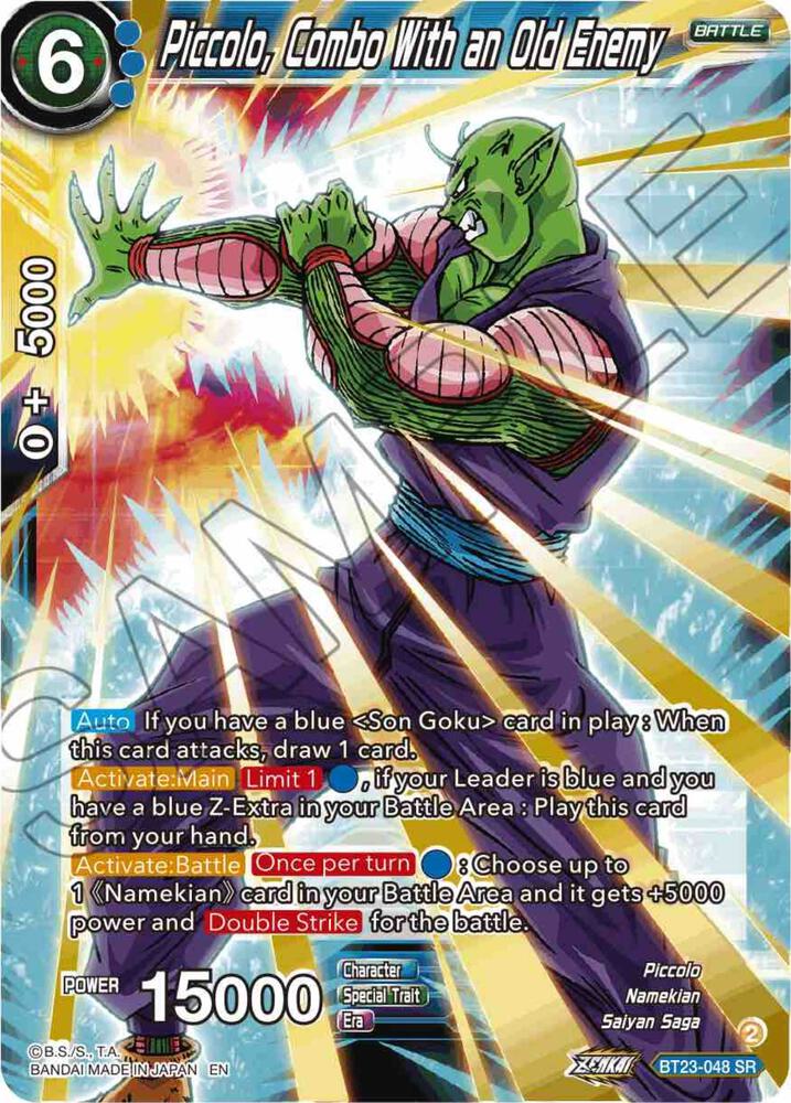 Piccolo, Combo With an Old Enemy BT23-048 card from Perfect Combination