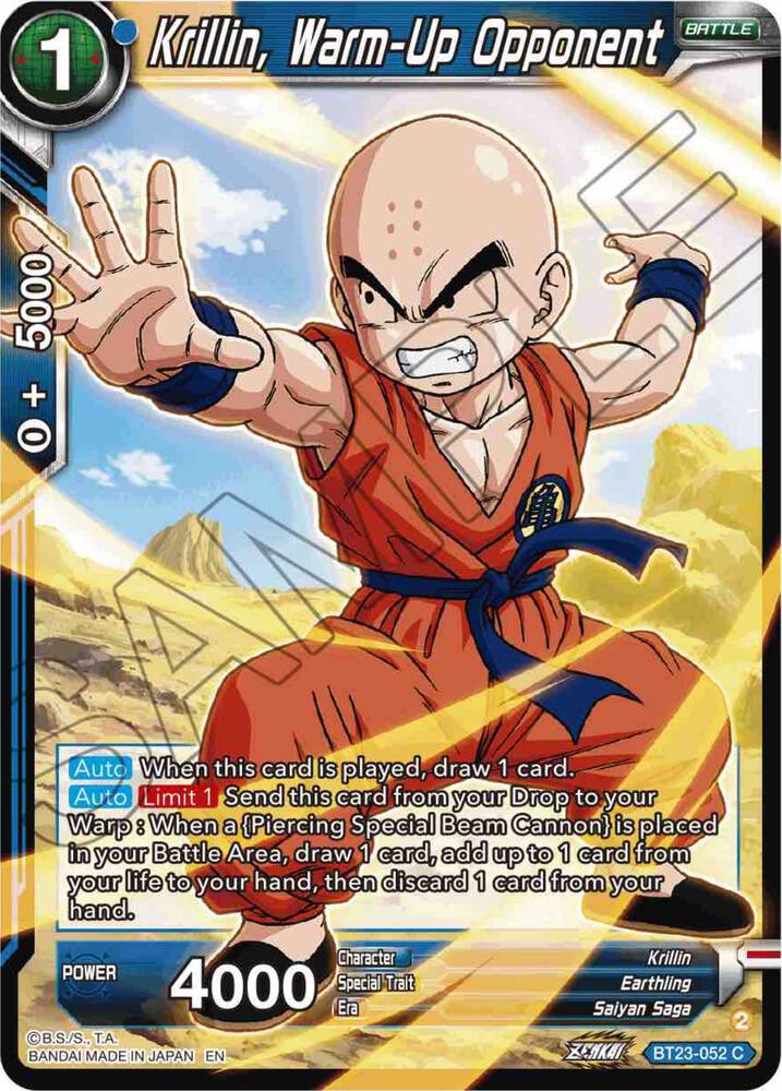 Krillin, Warm-Up Opponent BT23-052 card from Perfect Combination