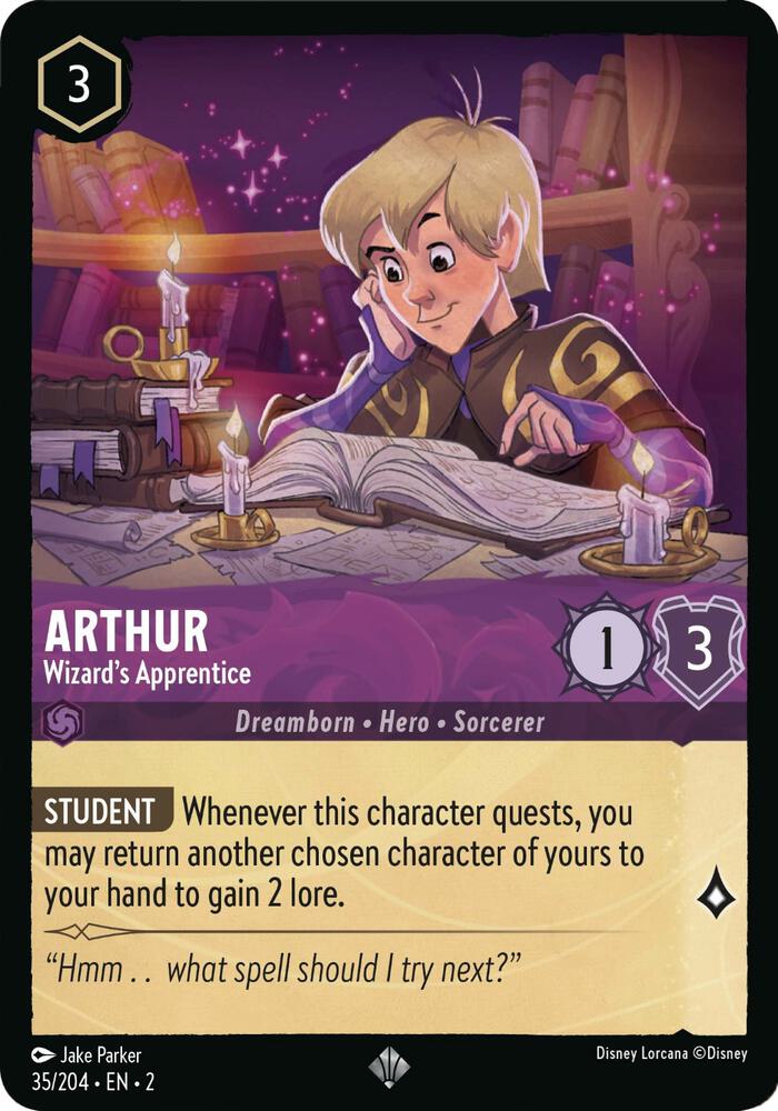 Arthur - Wizard's Apprentice 35/204 card from Rise of the Floodborn