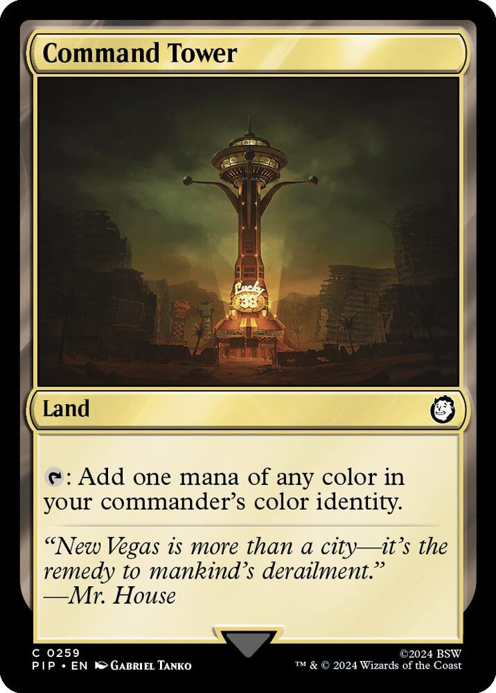 Command Tower 259 card from Universes Beyond: Fallout
