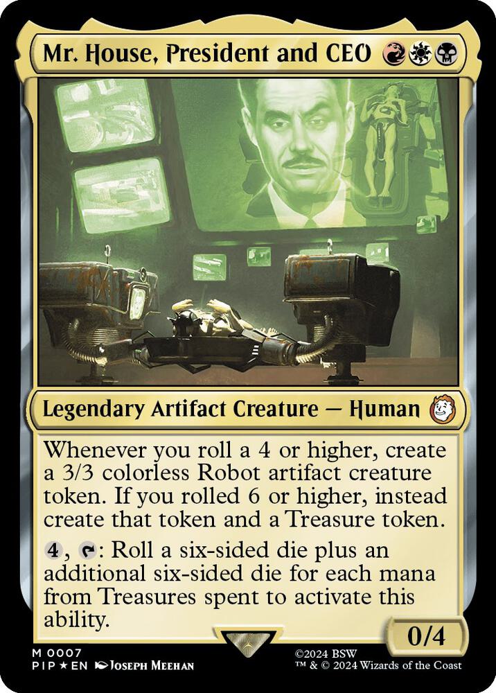 Mr. House, President and CEO 7 card from Universes Beyond: Fallout