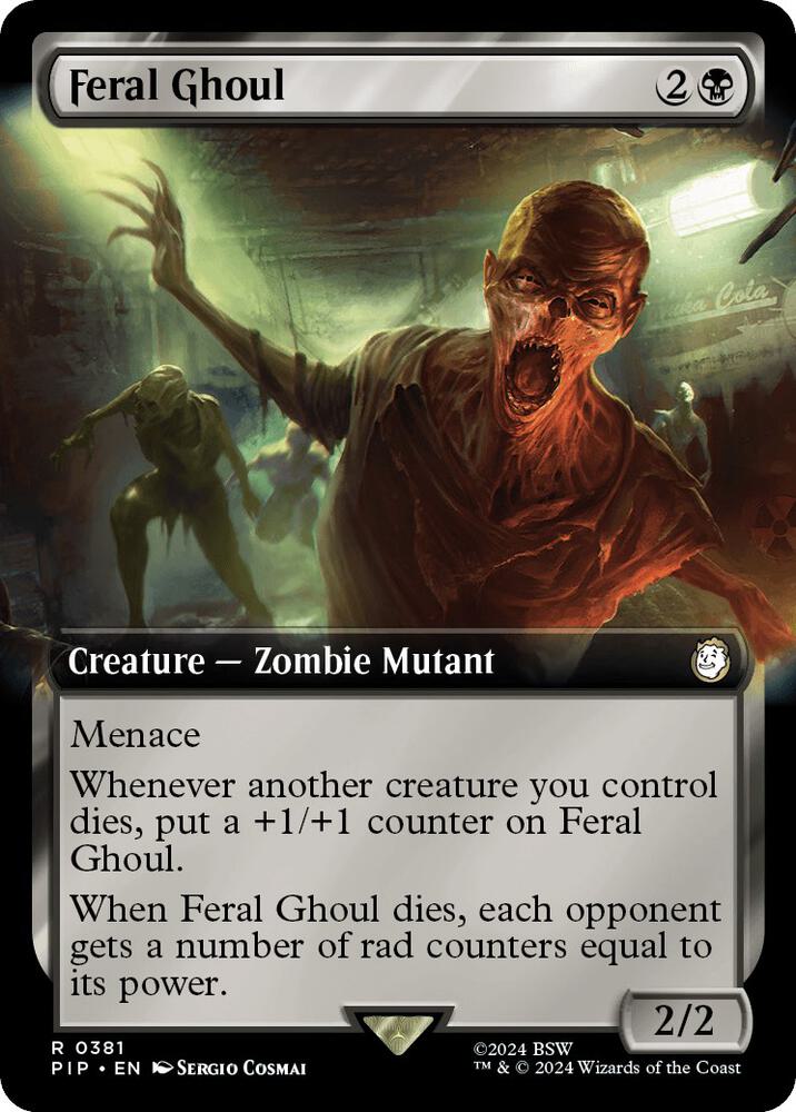 Feral Ghoul (Extended Art) 381 card from Universes Beyond: Fallout