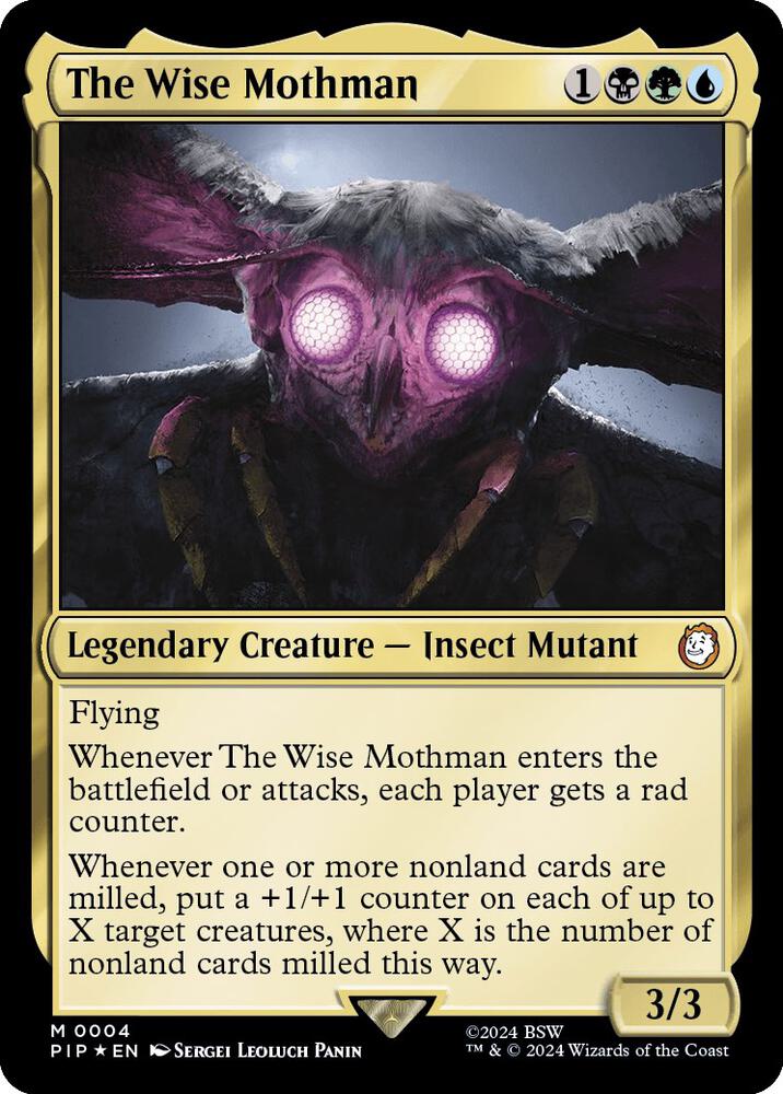The Wise Mothman 4 card from Universes Beyond: Fallout