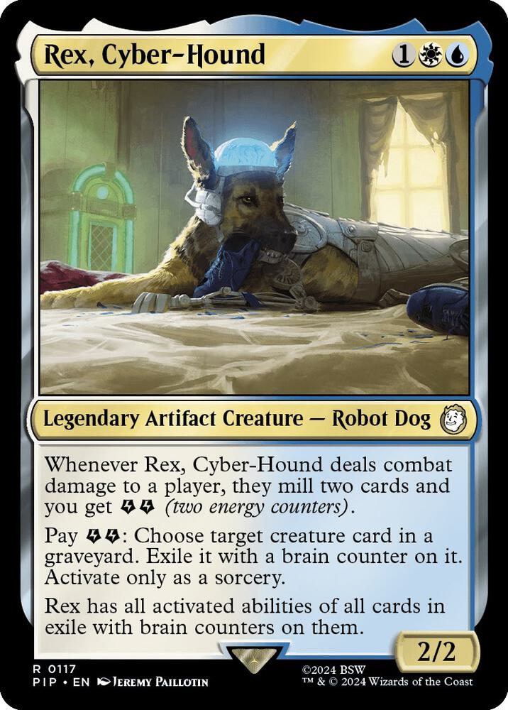 Rex, Cyber-Hound 117 card from Universes Beyond: Fallout