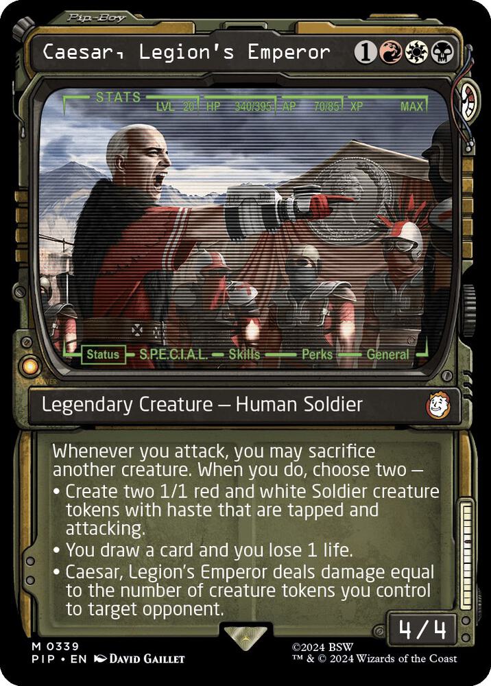 Caesar, Legion's Emperor (Showcase) 339 card from Universes Beyond: Fallout