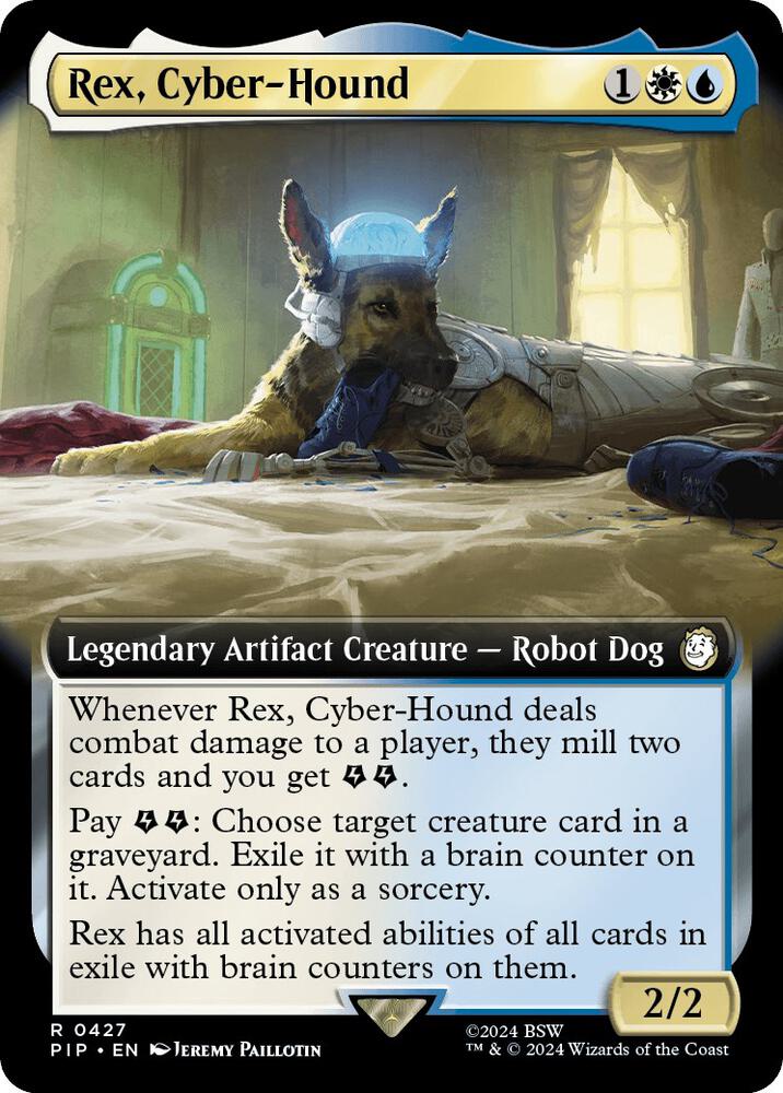 Rex, Cyber-Hound (Extended Art) 427 card from Universes Beyond: Fallout
