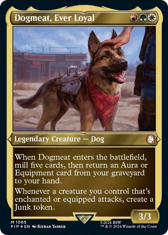 Dogmeat, Ever Loyal (Display Commander) - Thick Stock 1065 card from Universes Beyond: Fallout