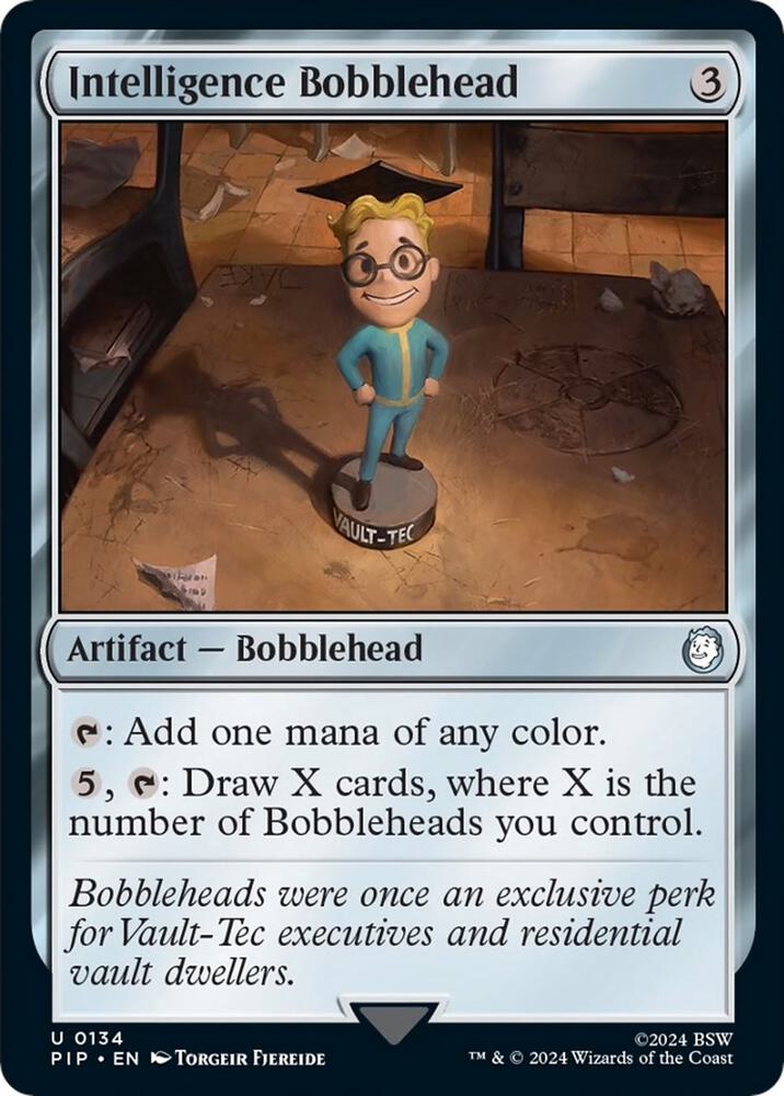 Intelligence Bobblehead 134 card from Universes Beyond: Fallout