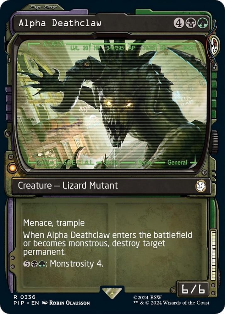 Alpha Deathclaw (Showcase) 336 card from Universes Beyond: Fallout