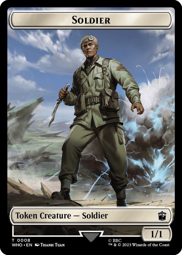 Soldier // Food Double-Sided Token 8 // 25 card from Universes Beyond: Doctor Who