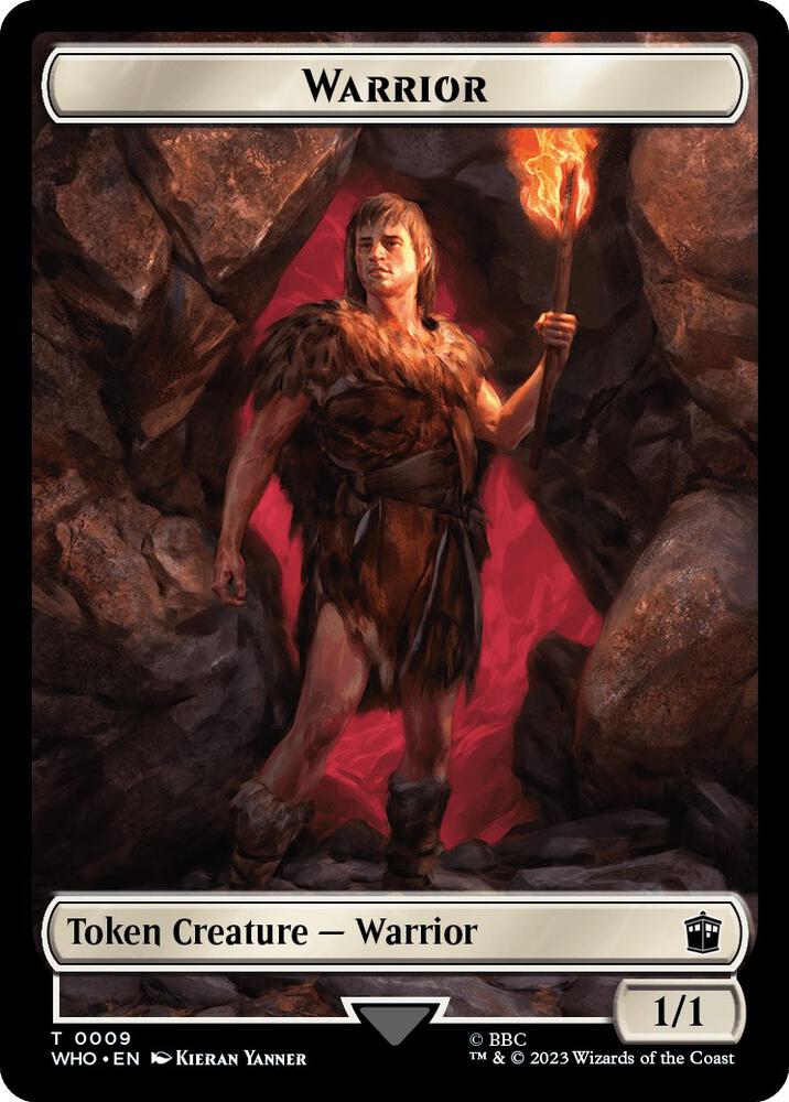 Warrior // Clue Double-Sided Token 9 // 21 card from Universes Beyond: Doctor Who