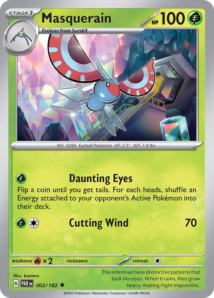 Masquerain 002/182 card from SV04: Paradox Rift
