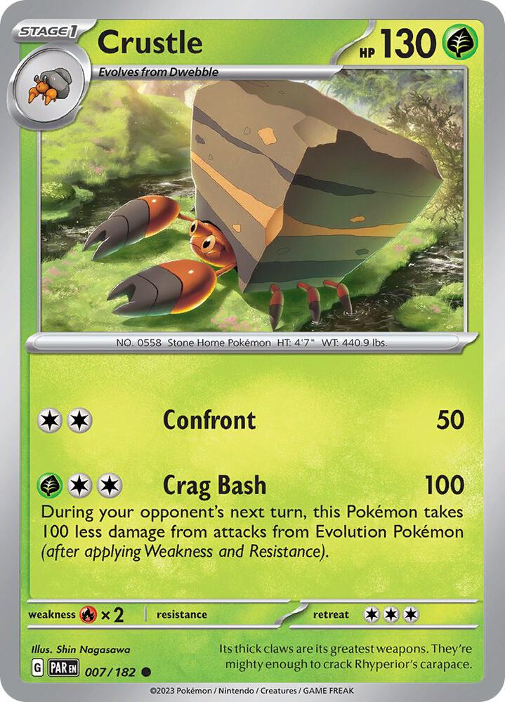 Crustle 007/182 card from SV04: Paradox Rift