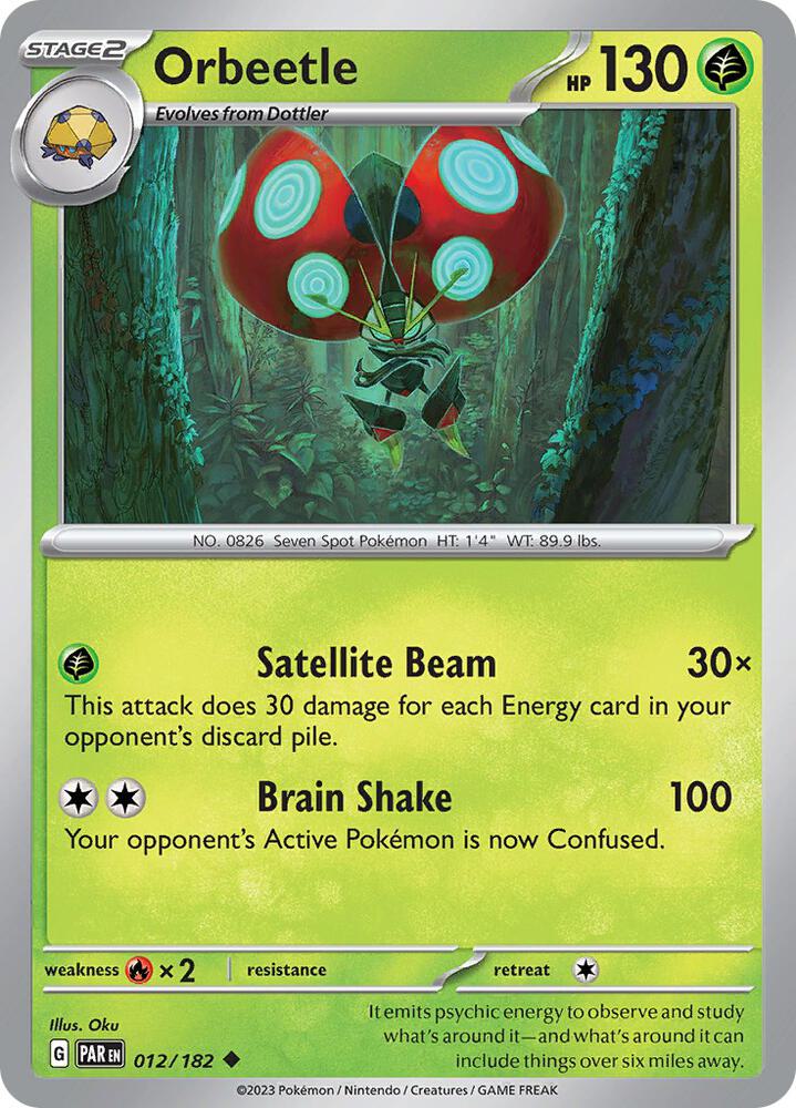Orbeetle 012/182 card from SV04: Paradox Rift
