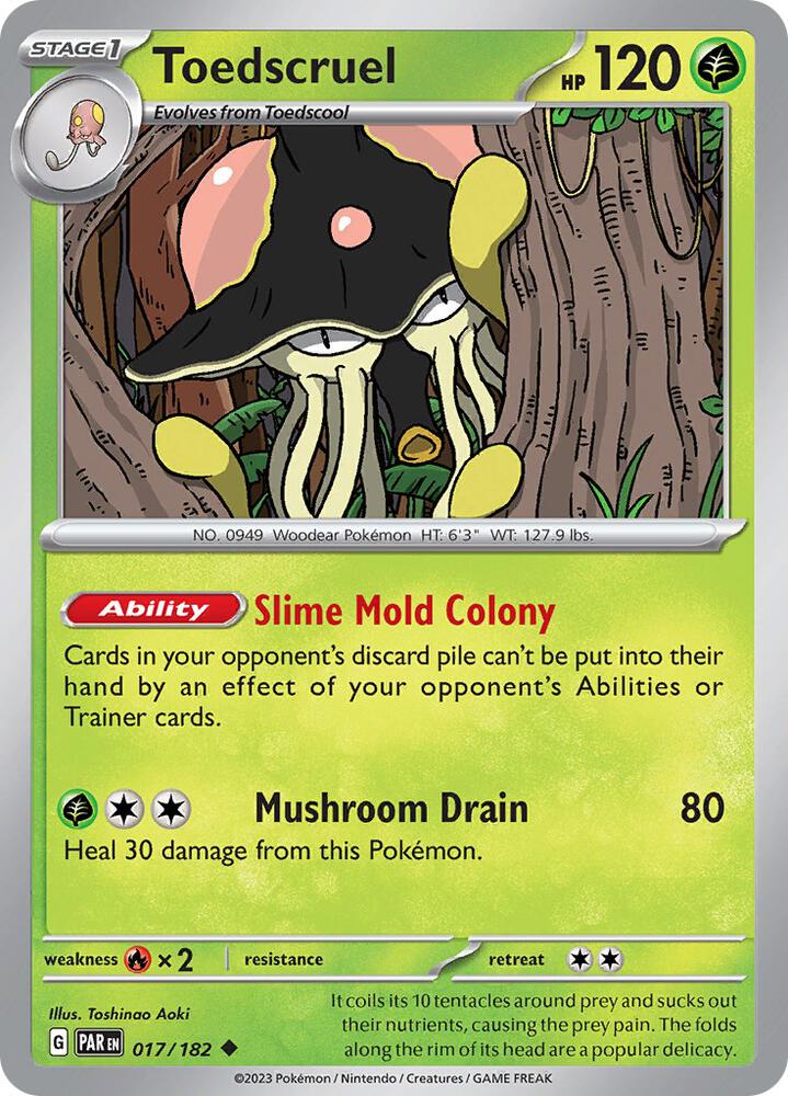 Toedscruel 017/182 card from SV04: Paradox Rift
