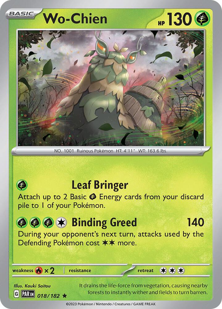 Wo-Chien 018/182 card from SV04: Paradox Rift