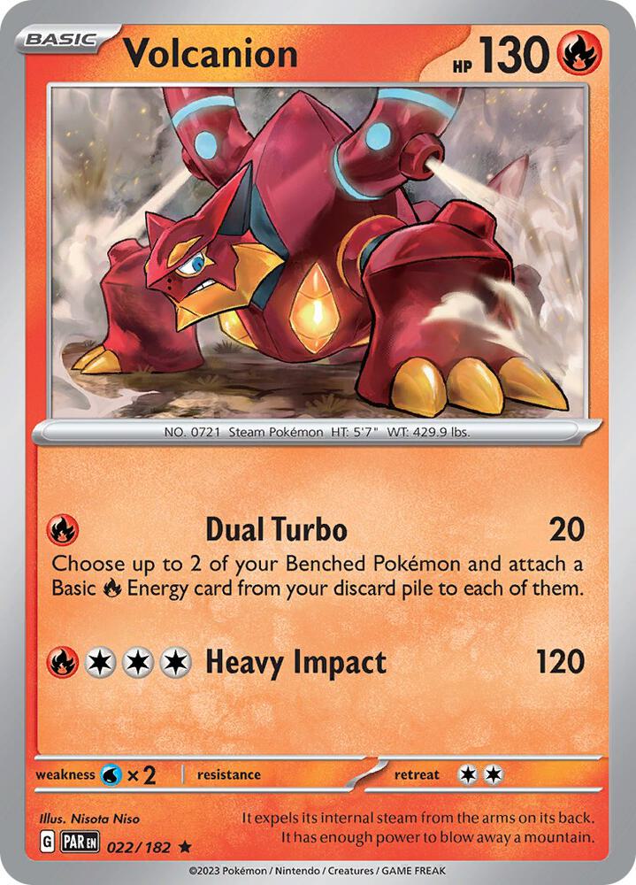 Volcanion 022/182 card from SV04: Paradox Rift