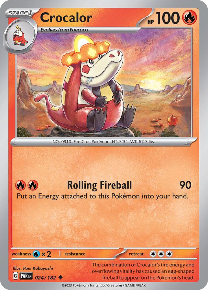 Crocalor 024/182 card from SV04: Paradox Rift