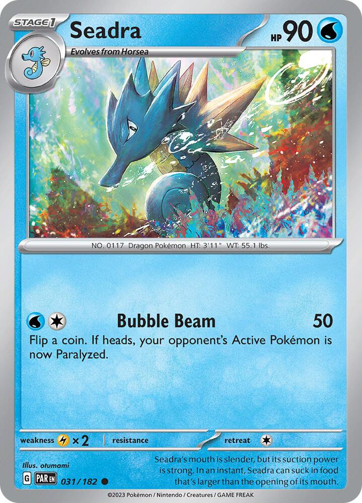 Seadra 031/182 card from SV04: Paradox Rift