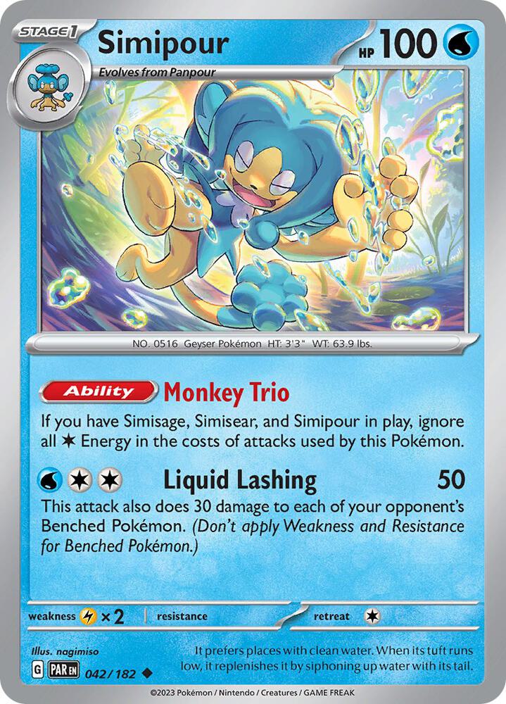 Simipour 042/182 card from SV04: Paradox Rift