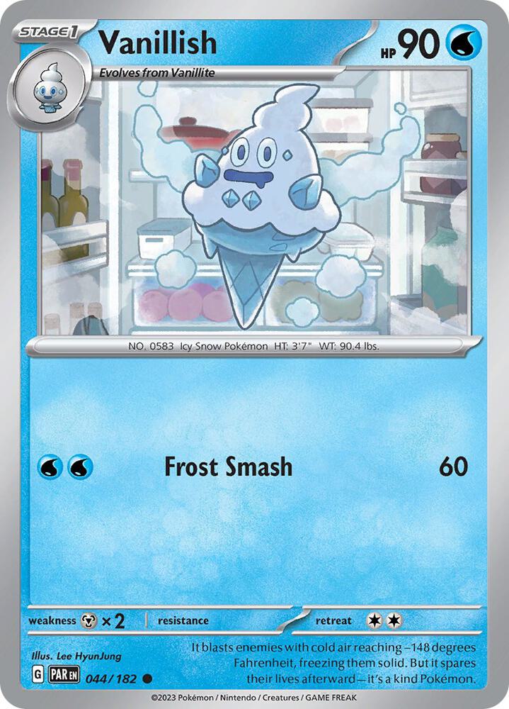 Vanillish 044/182 card from SV04: Paradox Rift