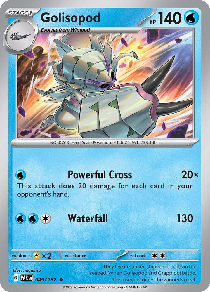 Golisopod 049/182 card from SV04: Paradox Rift