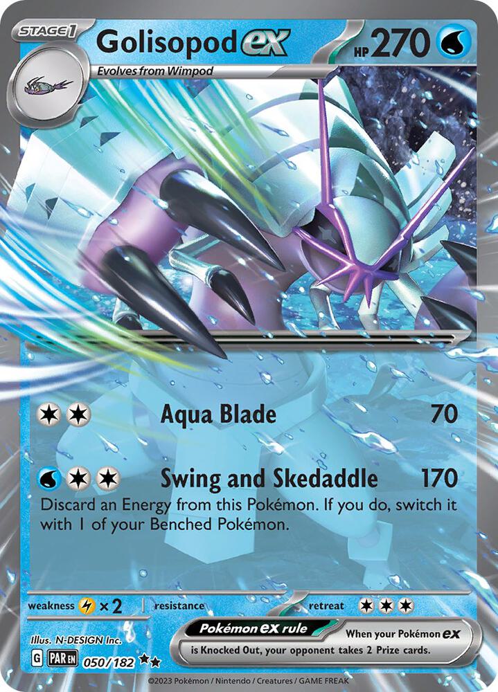 Golisopod ex 050/182 card from SV04: Paradox Rift
