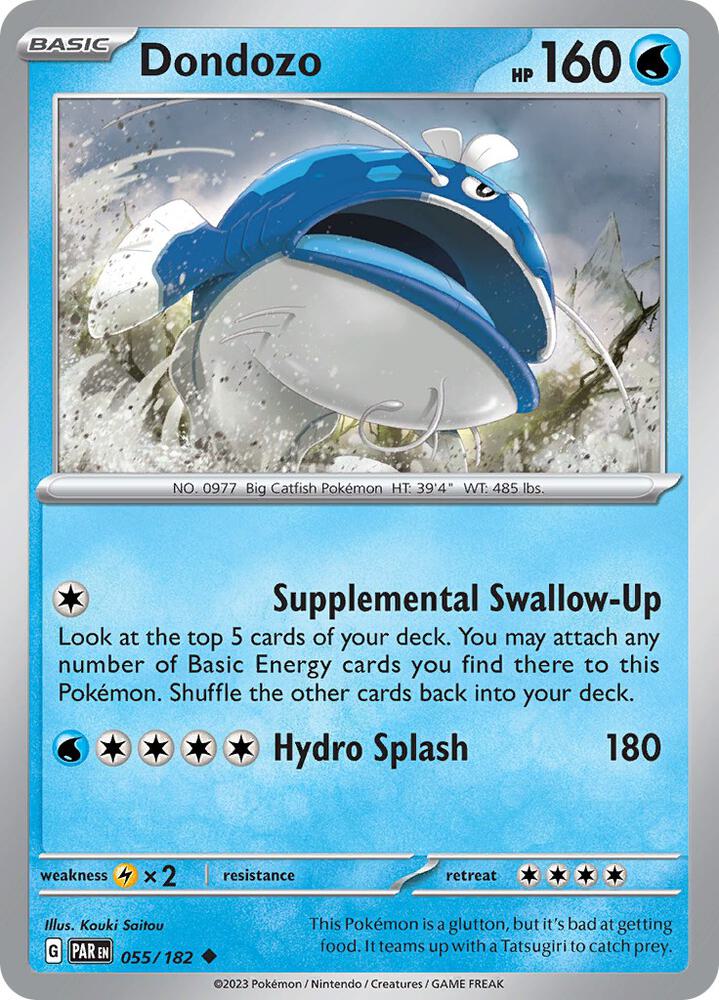 Dondozo 055/182 card from SV04: Paradox Rift