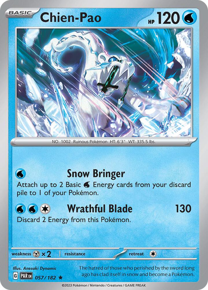 Chien-Pao 057/182 card from SV04: Paradox Rift