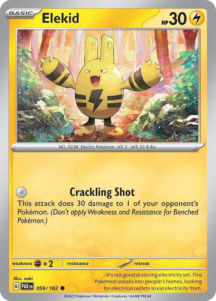 Elekid 059/182 card from SV04: Paradox Rift