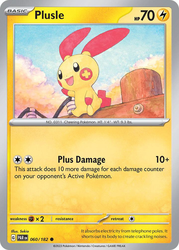 Plusle 060/182 card from SV04: Paradox Rift